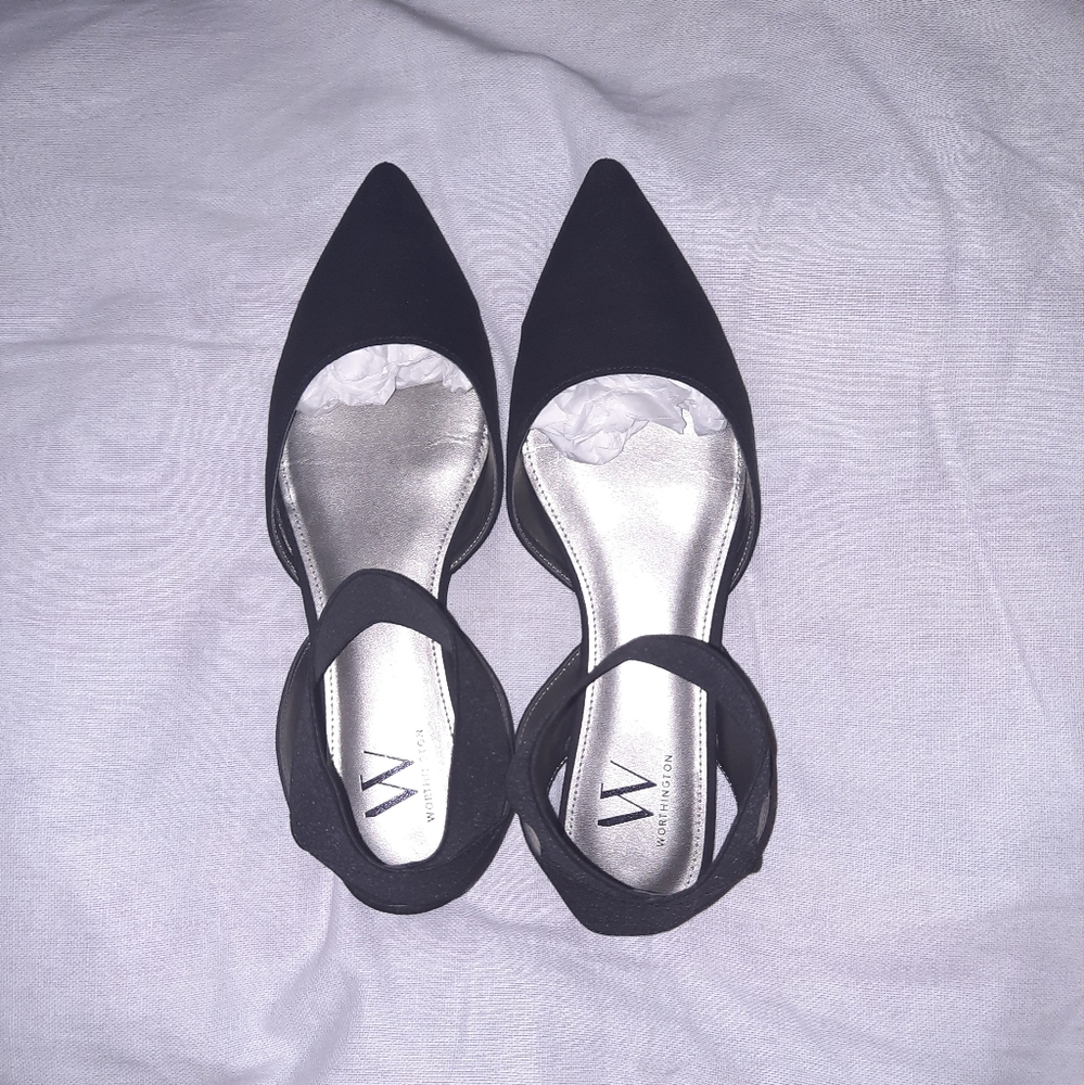 Worthington Black Dorsay Flats